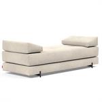 Méridienne design SIGMUND INDU convertible lit 160x200 cm pieds Acier noir tissu Corduroy Ivory