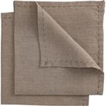 Lot de 2 serviettes de table en lin lavé - naturelVINON