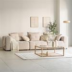 Angle gauche de canapé modulable en tissu Benjo - beige roucasAURORE