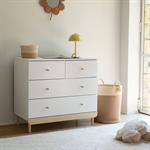 Commode enfant 4 tiroirs en bois - blancANAE
