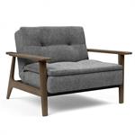 INNOVATION LIVING  Fauteuil design DUBLEXO FREJ twist charcoal convertible lit 90*115