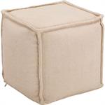 Pouf cubique en coton - beige D45xH45cmCANVAS