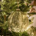 Boule de Noël en verre D15cm - vertCANADEL