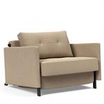 INNOVATION LIVING  Fauteuil design SOFABED CUBED 02 ARMS convertible lit 200x90cm Phobos Mocha