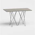 Table console extensible HERMES stratifié gris tourterelle acier gris tourterelle 115cm