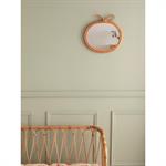 Miroir pomme en rotin