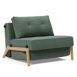 INNOVATION LIVING Fauteuil design SOFABED CUBED 02 WOOD convertible lit 200x90 cm Elegence Green