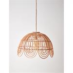 Suspension rotin forme fleur