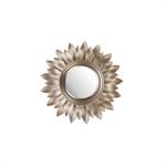 Petit miroir en métal décor tournesol - AMA166504 - Dore - Verre - Taille 