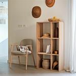 Étagère 6 cases en chêne - bois clairTASSIA