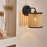 Applique électrifiée en rotin - naturel D15cmODE