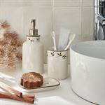 Porte brosse à dents en grès - blancMELINA