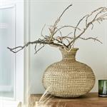 Grand vase en jonc de mer tressé H33cm - naturelFILEB