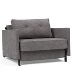 INNOVATION LIVING  Fauteuil design SOFABED CUBED 02 ARMS convertible lit 200x90cm Avella Warm Grey