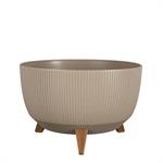 Cache-pot avec pieds taupe D40