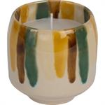 Bougie déco en grès H8