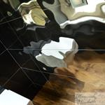 WC avec carrelage relief effet eau