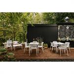Table de jardin carrée 80 cm RHODES beige   BOBOCHIC
