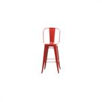 Tabouret H75 Grand Dossier rouge carmin