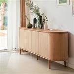 Buffet bas ovale en bois et piètement en chêne masif - bois clairCADIERE
