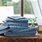 Serviette de bain bouclette en coton - bleu autan 50x100cmNOUN