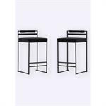 Tabourets de bar velours structure métal Venture Design - VEN-15350-120