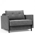 INNOVATION LIVING  Fauteuil design SOFABED CUBED 02 ARMS convertible lit 200x90cm Twist Charcoal