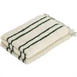Lot de 2 serviettes invité en coton à rayures 30x50cm - vertLISTRA