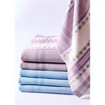 Torchon lin et coton Calitex - lot de 6 - REBY - Bleu Et Violet Lot6 - Lin - Taille 