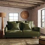 Canapé 3 places convertible en tissu - vert cèdreLENITA