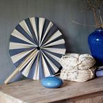 Déco murale éventail en bambou D39cm - bleuFIRMIN