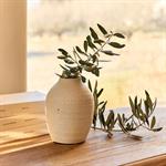 Vase classique en grès moucheté H15cm - blancLOSSE