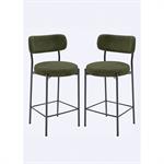 Chaises de bar en tissu avec dossier Potiron Paris - POT-LILI