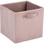 Panier de rangement en velours côtelé - rose H30xL30cmVELA