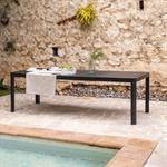 Table de jardin extensible en aluminium - noir 