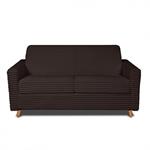 Canapé convertible express 120 VIKING matelas 20 cm sommier métal velours ambience chocolat
