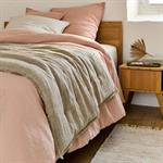 Edredon en lin et coton frangé 100x180cm - beige alpillesTANTA