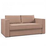 Canapé convertible EXPRESS IBIZA 120x192cm sommier métal matelas 16 cm velours côtelé caramel