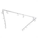 Système rail moderne blanc 14 spots monophasés