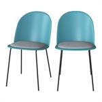 Lot de 2 chaises bleues en plastique