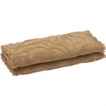 Lot de 2 serviettes invités en coton motif floral 30x50cm - beige sableALLORO