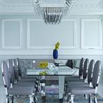 Salle à manger argentée