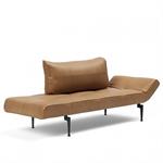 Canape convertible lit  200x70 cm ZEAL LASER  piétement métallique tissu Faunal Brown
