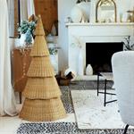 Sapin de Noël en rotin D61xH123cm - naturelLOURMARIN