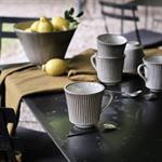 Lot de 6 mug en grès réactif 50cl - marron écorce 