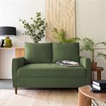 Canapé 2 places fixe en tissu Loft - vert cèdreAUREL