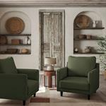 Fauteuil en tissu - vert cèdreLENITA