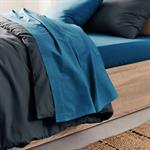 Drap plat en coton 180x300cm - bleu figuerollesCALANQUES