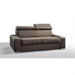 Canapé lit 3-4 places CHICAGO convertible EXPRESS 160cm polyuréthane taupe matelas 16 cm