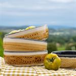 Lot de 6 bol en grès peint d15cm - marron 